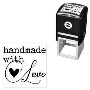Sello Automático Simple hecho a mano con amor Corazón simple estilo