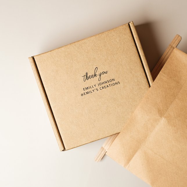 Sello Automático Simple Modern Handwriting Thank You Business (Subido por el creador)