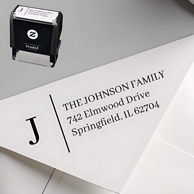 Sello Automático Simple Monogram Personalized Self-inking Stamp (Subido por el creador)