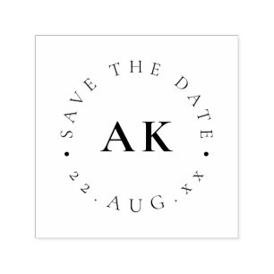 Sello Automático Simple Monograma Círculo Minimalista moderno