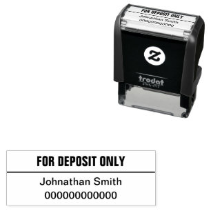 Sello Automático Simple Para Depósito Solo Nombre Número de Cuenta