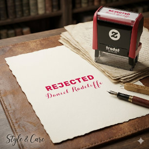 Sello Automático Simple 'RECHAZADO' con firma personalizada