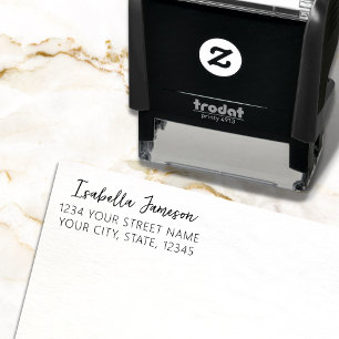 Sello Automático Simple Script Modern Return Address