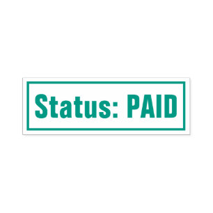 Sello Automático Simple "Status: PAID" Rubber Stamp