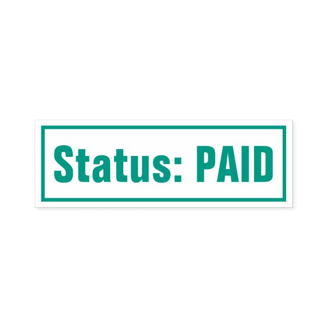 Sello Automático Simple "Status: PAID" Rubber Stamp (Diseño)