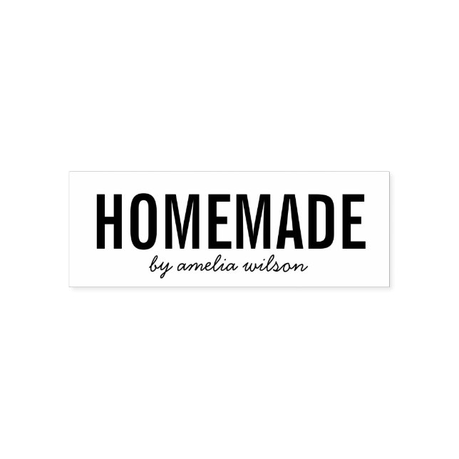 Sello Automático Simple Stylish Personalize with Name Homemade (Diseño)