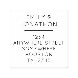 Sello Automático Simple Tipografía Nombre de devolución Dirección P