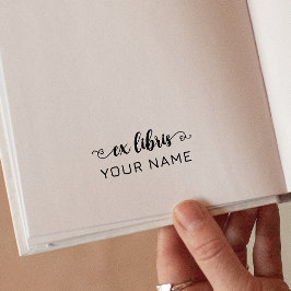 Sello Automático Simple y elegante typograhy personalizado Ex libri