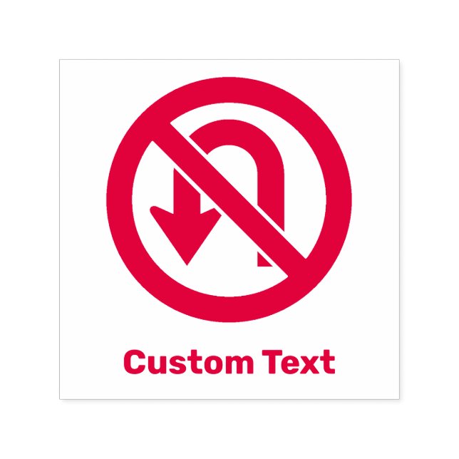 Sello Automático Sin Rótulo de giro en U (Diseño)