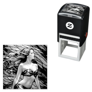 Sello Automático Sirena de arcoiris de vidrio templado