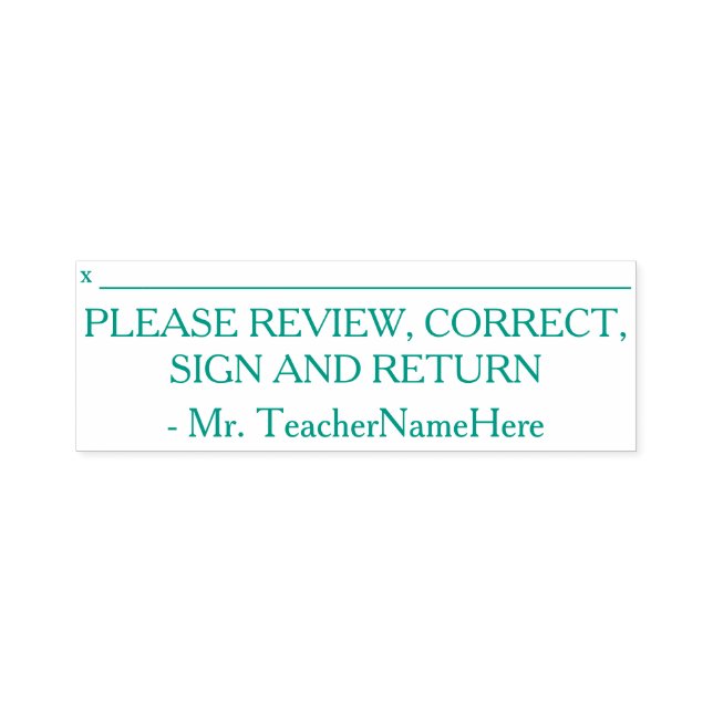 SELLO AUTOMÁTICO "SÍRVASE REVISAR, CORREGIR, RÓTULO Y REGRESAR" (Diseño)