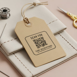 Sello Automático Sitio web de instrucciones de cuidado de código QR