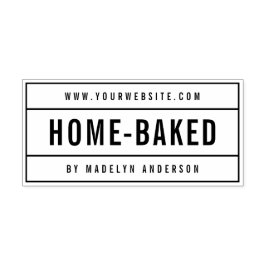 Sello Automático Sitio web de nombre negrita con fronteras modernas