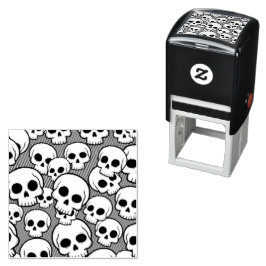 Sello Automático Skull Pattern Self Inking Rubber Stamp