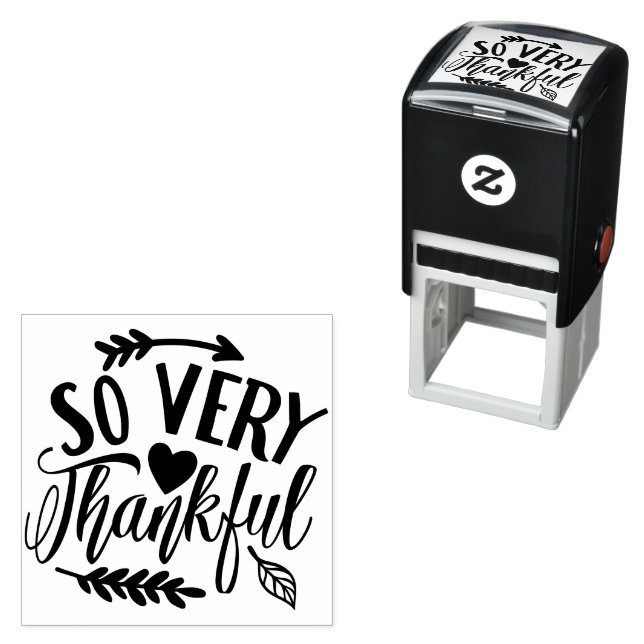 Sello Automático So Very Thankful Typography  (In Situ)