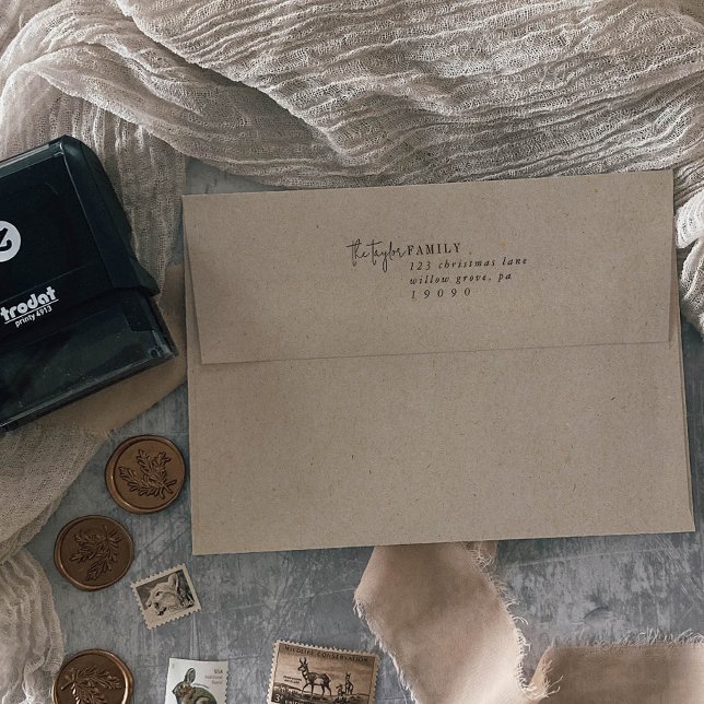 Sello Automático Sobre de tarjeta de vacaciones familiar de Moda mo (Subido por el creador)