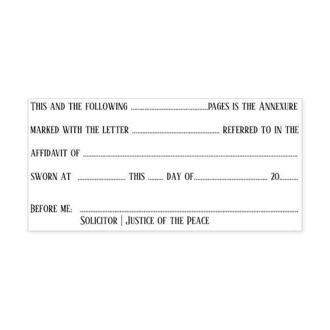 Sello Automático Solicitor juramento Anexar número de carta Justici (Diseño)