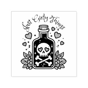 Sello Automático Sólo cosas tontas Botella de veneno Funny Hallowee