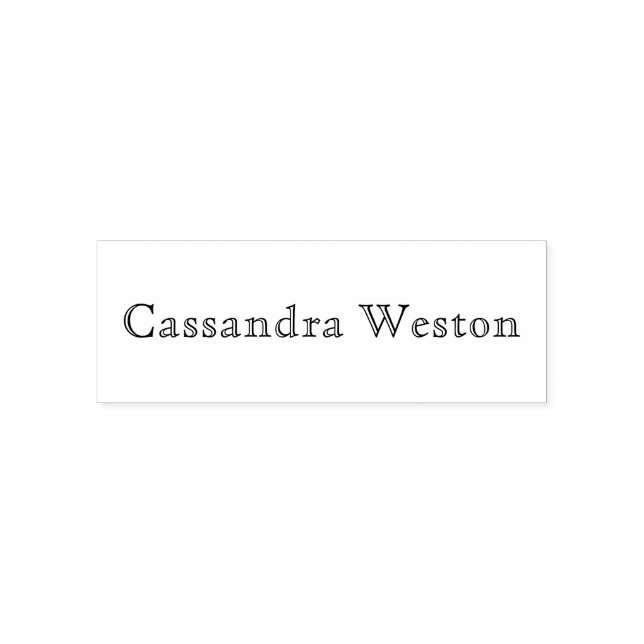 Sello Automático Sólo nombre Minimalista elegante simple #9 (Diseño)