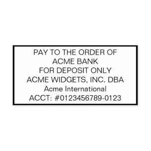 Sello Automático Sólo Para Depósito Cheque