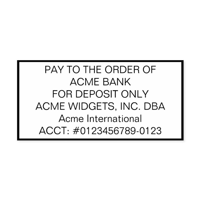 Sello Automático Sólo para depósito cheque (Diseño)