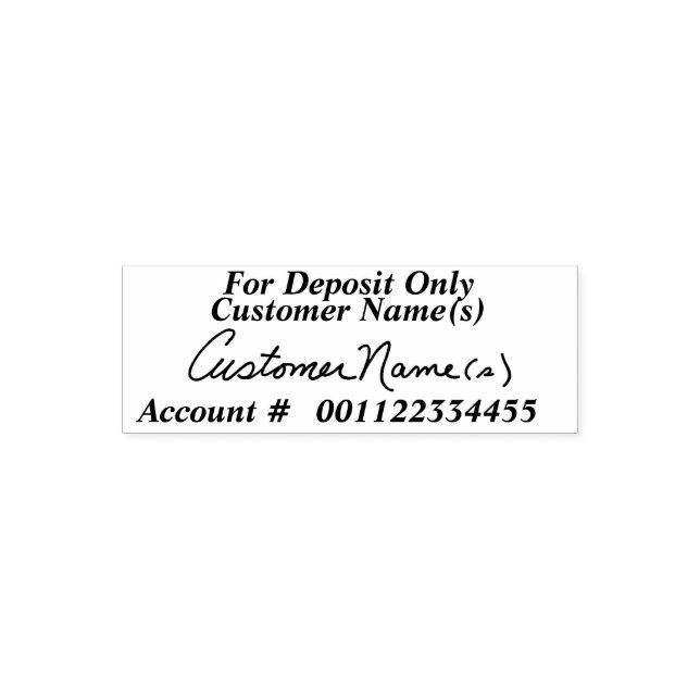 Sello Automático Sólo para depósito con su imagen de firma (Diseño)