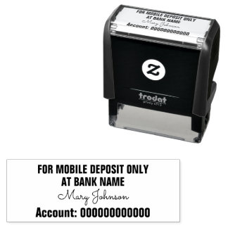 Sello Automático Sólo para el Depósito Móvil Firma Ley de Nombre Ba