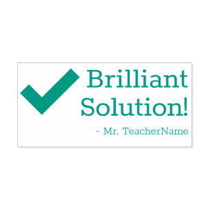Sello Automático "¡Solución brillante!" + Nombre del instructor Per