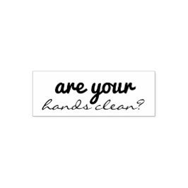 Sello Automático son sus manos limpias, paro de manos