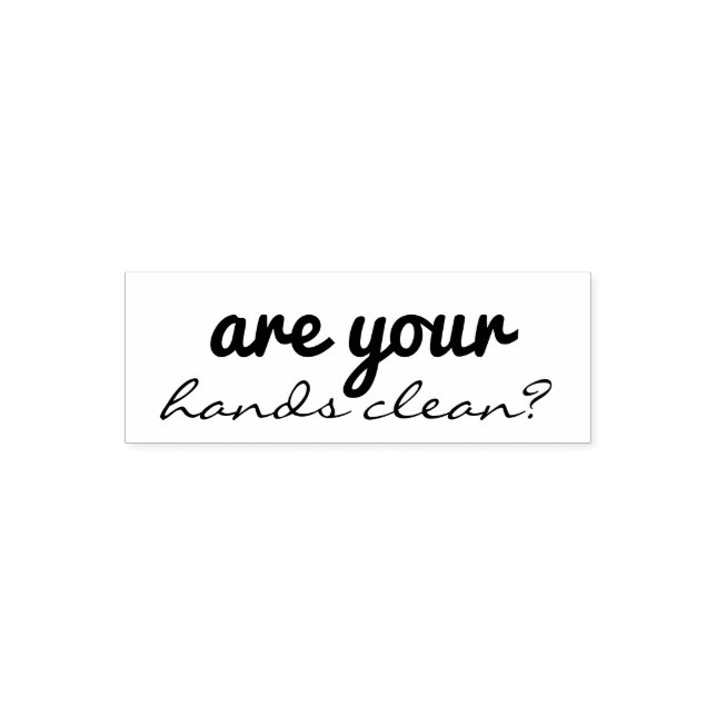 Sello Automático son sus manos limpias, paro de manos (Diseño)