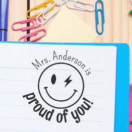 Sello Automático Sonrisa personalizada frente a Eomji orgullosa de