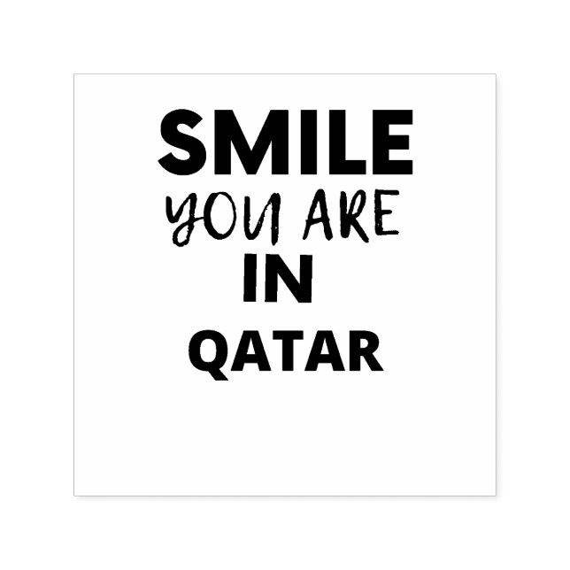 SELLO AUTOMÁTICO SONRISA QUE ESTÁS EN QATAR (Diseño)
