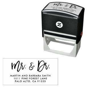Sello Automático Sr. y Dr. Newlyweds Stationery