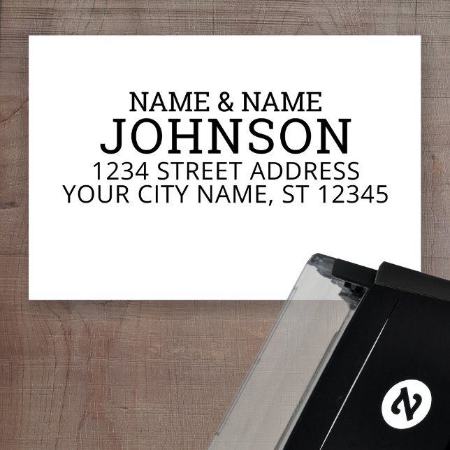 Sello Automático Sr. y Sra. Boda - Dirección de devolución de letra (Subido por el creador)