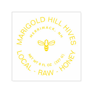 SELLO AUTOMÁTICO STAMP DE ETIQUETA DE BEE DE ORO PARA PAPEL OSCURO