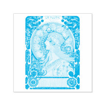 STAMP DE GOMA : ALPHONS MARIA MUCHA : LA PLUME