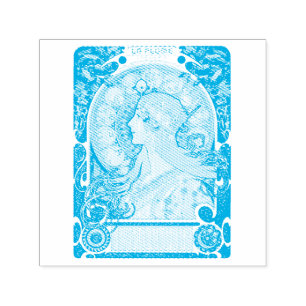 SELLO AUTOMÁTICO STAMP DE GOMA : ALPHONS MARIA MUCHA : LA PLUME