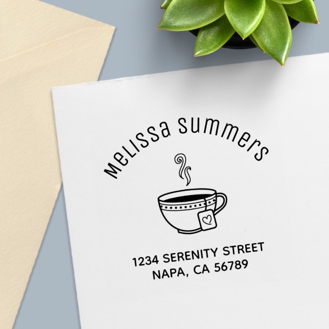 Sello Automático Steaming Cup of Tea Arch Address (Subido por el creador)