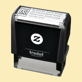 Sello Automático Su logotipo o arte nombre dirección teléfono texto