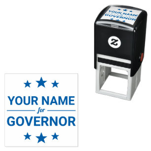 Sello Automático Su nombre para gobernador Personalizado Elección d