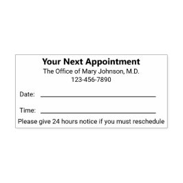 Sello Automático Su Oficina del Médica de recordatorio de nombramie