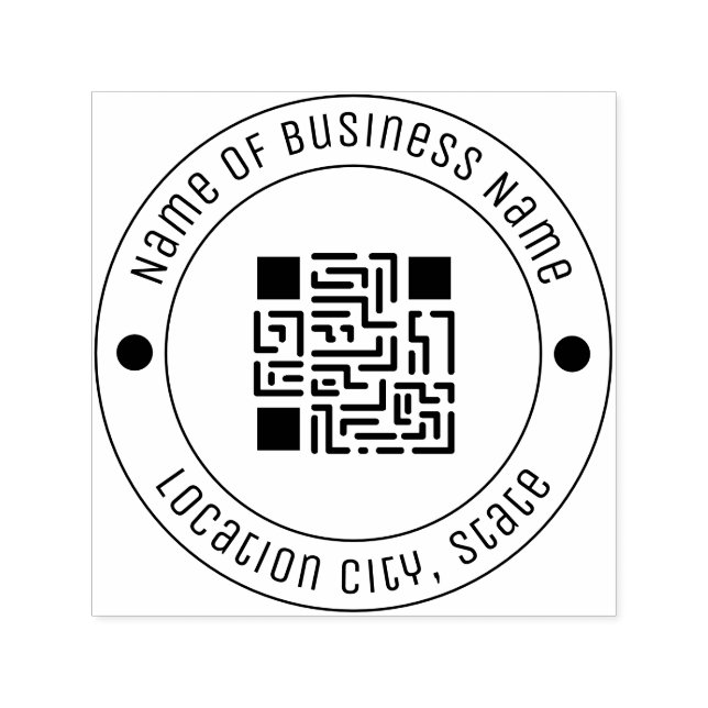 Sello Automático Su Personalizado de código QR Rubber Auto-enlace (Diseño)