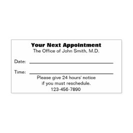 Sello Automático Su siguiente plantilla de recordatorio de cita par