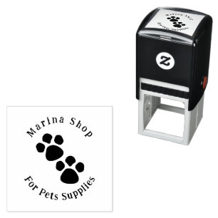Sello Automático Suministros para Mascotas Huella Negocio 