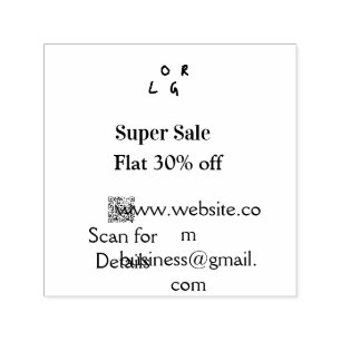 Sello Automático super oferta descuento comercial escanea código QR
