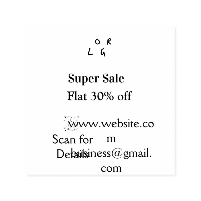 Sello Automático super oferta descuento comercial escanea código QR (Diseño)