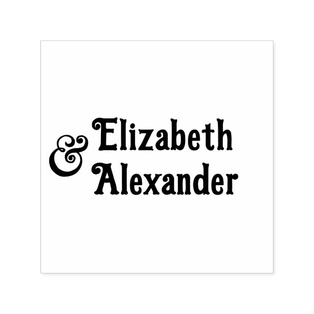 Sello Automático Tall Ampersand #3 Dos Nombres #35 Pareja Boda (Diseño)