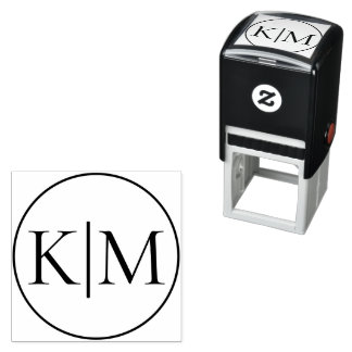 Sello Automático Tarjeta de Lealtad Personalizada Iniciales de Nego