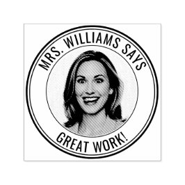 Sello Automático Teacher Student Custom Photo Great Work