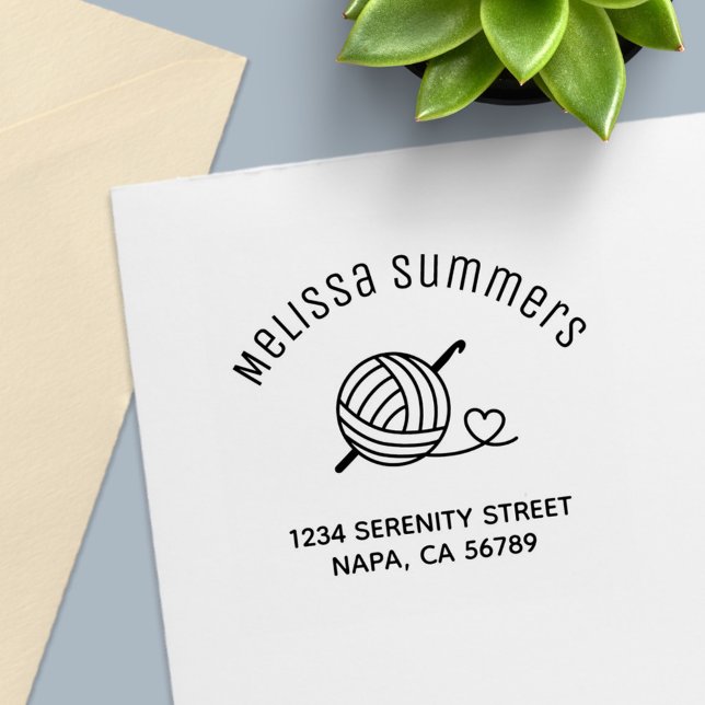 Sello Automático Tejer Ganchillo Hilo Dirección Arch (Subido por el creador)